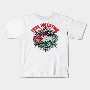 Free Palestine, Solidarity For Palestine Kids T-Shirt